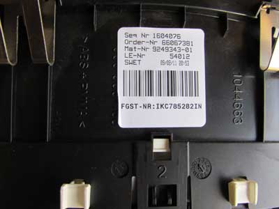 BMW Instrument Cluster Gauges Speedometer 9249343 F10 2011 528i 535i 550i6